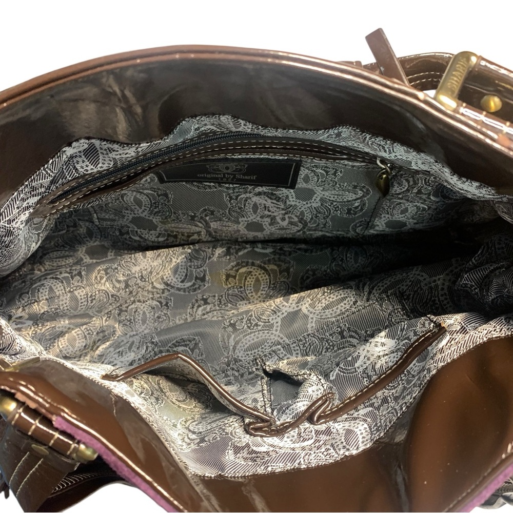 Sharif Patchwork Multicolor Leather Shoulder Bag - image 8